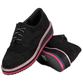 Chaussures en daim vices le noir 4