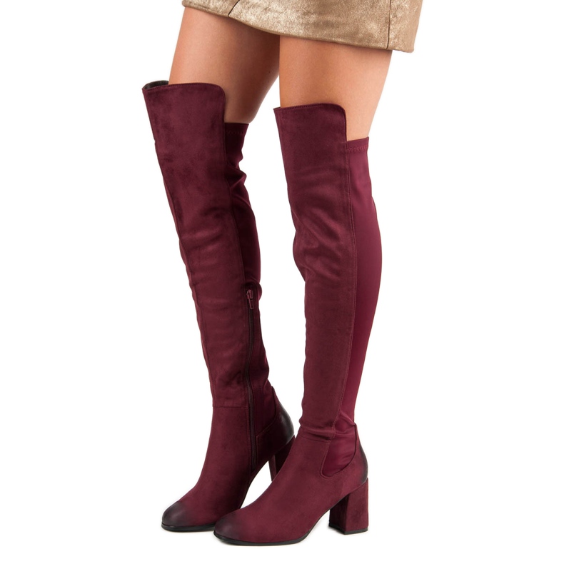 Bottines bordeaux VINCEZA rouge 1