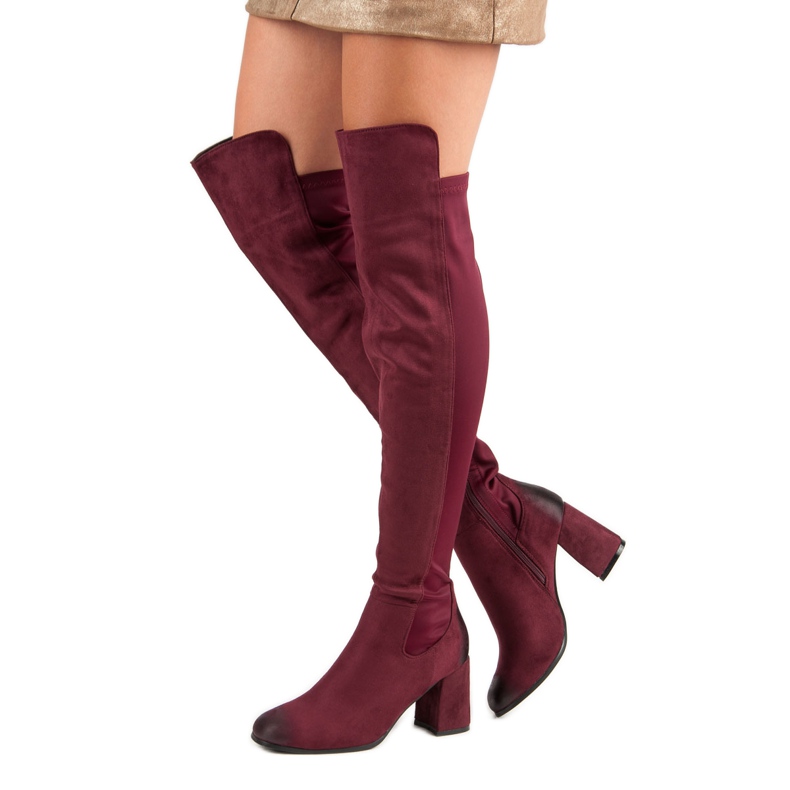 Bottines bordeaux VINCEZA rouge 2