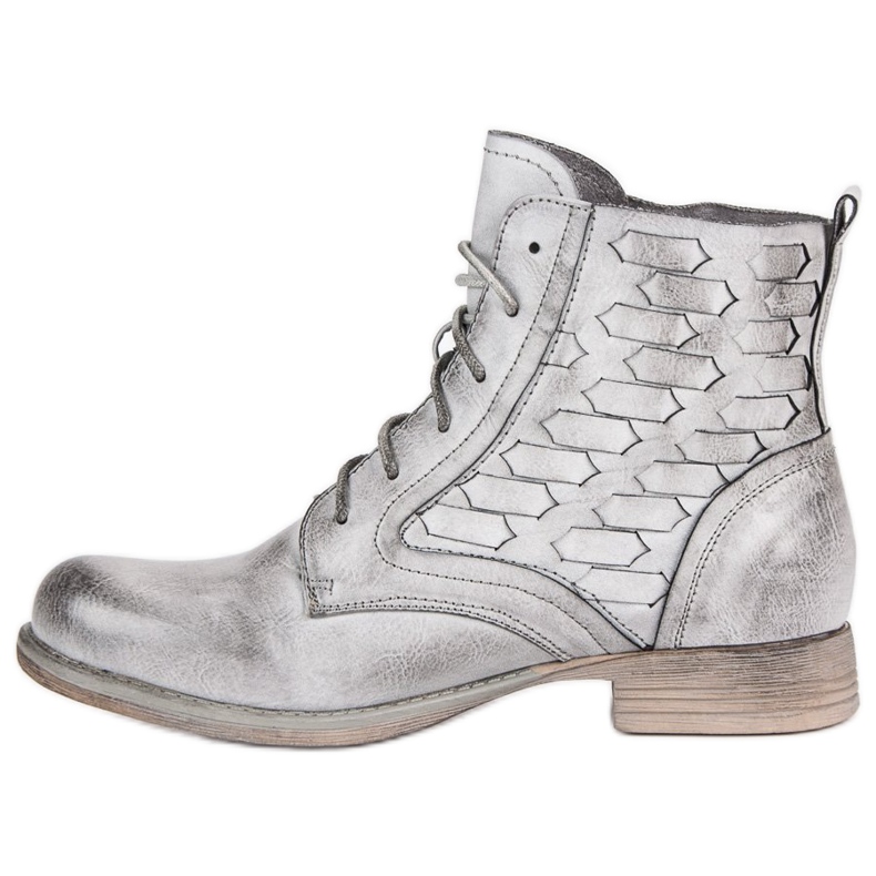 Forever Folie Bottines décontractées nouées gris 1