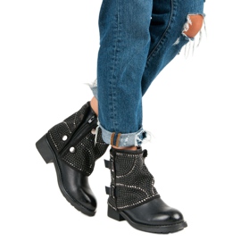 SDS Bottes pour femmes à la mode le noir 4