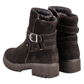 Bottes en cuir chaudes brun 5