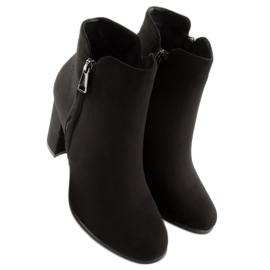 Bottines noires à talons KL-335 noir le noir 2