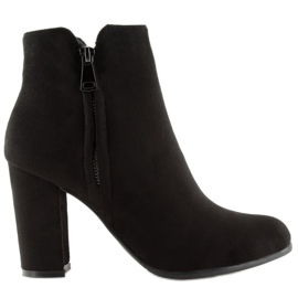 Bottines noires à talons KL-335 noir le noir 4