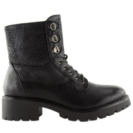 Bottes noires pour femmes 1621 Noir le noir 1