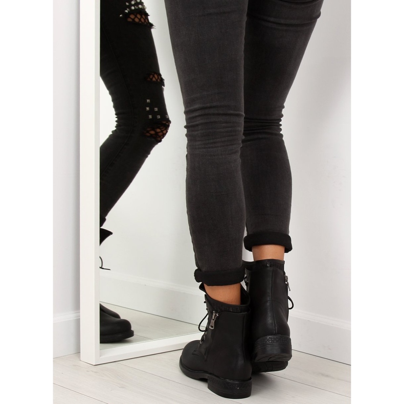 Bottes militaires noires pour femmes CLS-31 Noir 2