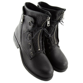 Bottes militaires noires pour femmes CLS-31 Noir le noir 1 Bottes militaires noires pour femmes CLS-31 Noir le noir 1