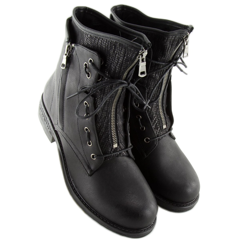 Bottes militaires noires pour femmes CLS-31 Noir 1