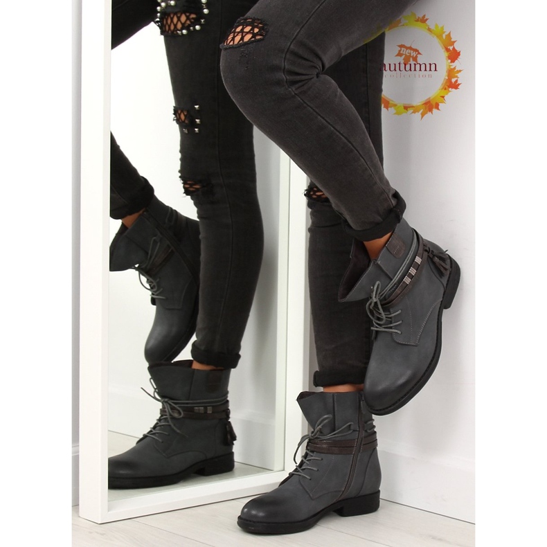 Gris Bottes femme grises BH52-KB gris 1