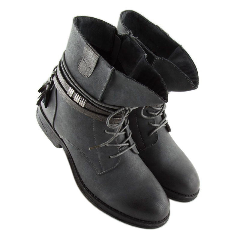 Gris Bottes femme grises BH52-KB gris 2