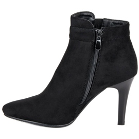 Groto Gogo Bottines noires sur talon haut le noir 1 Groto Gogo Bottines noires sur talon haut le noir 1