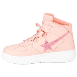 Bottines à la mode rose 1