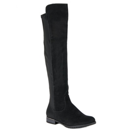 Super Me Bottes décontractées en daim le noir 1