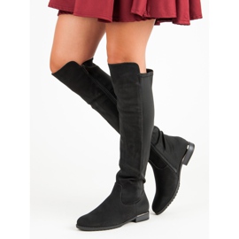 Super Me Bottes décontractées en daim le noir 4