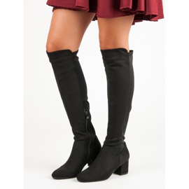 Super Me Bottines à talons en daim le noir 3