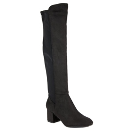Super Me Bottines à talons en daim le noir 1