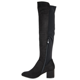 Super Me Bottines à talons en daim le noir 2