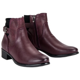 Filippo Bottines confortables Bottines Jodhpur rouge 3