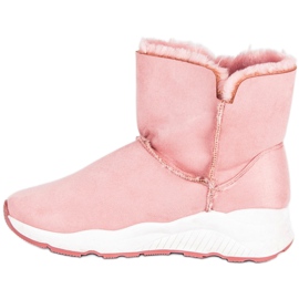 Lemax Bottes de neige élégantes avec fourrure rose 1