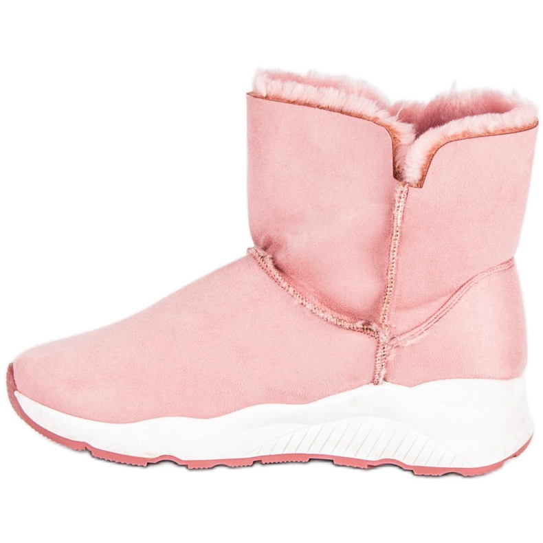 Lemax Bottes de neige élégantes avec fourrure rose 1
