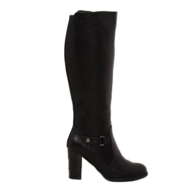 Bottines noires à talon QT02P noir le noir 2
