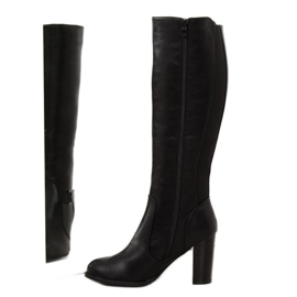 Bottines noires à talon QT02P noir le noir 4