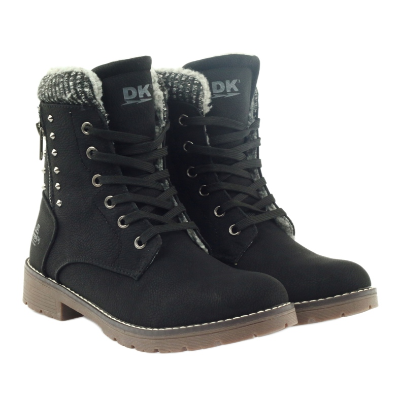 DK Boots Timberki sur fourrure noir 4