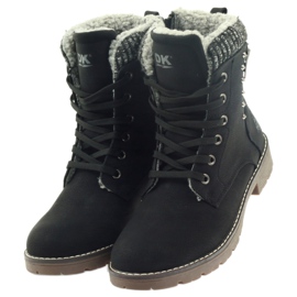 DK Boots Timberki sur fourrure noir le noir 3