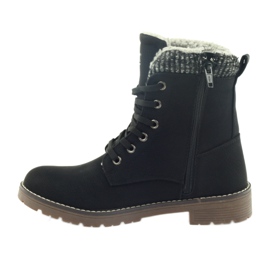 DK Boots Timberki sur fourrure noir le noir 2