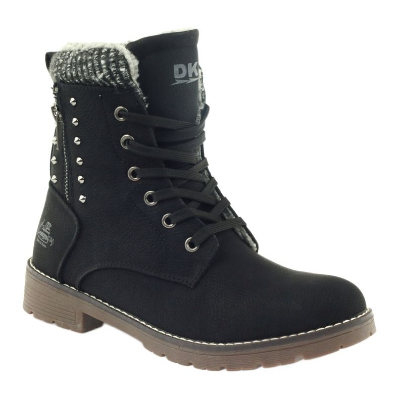 DK Boots Timberki sur fourrure noir le noir 1