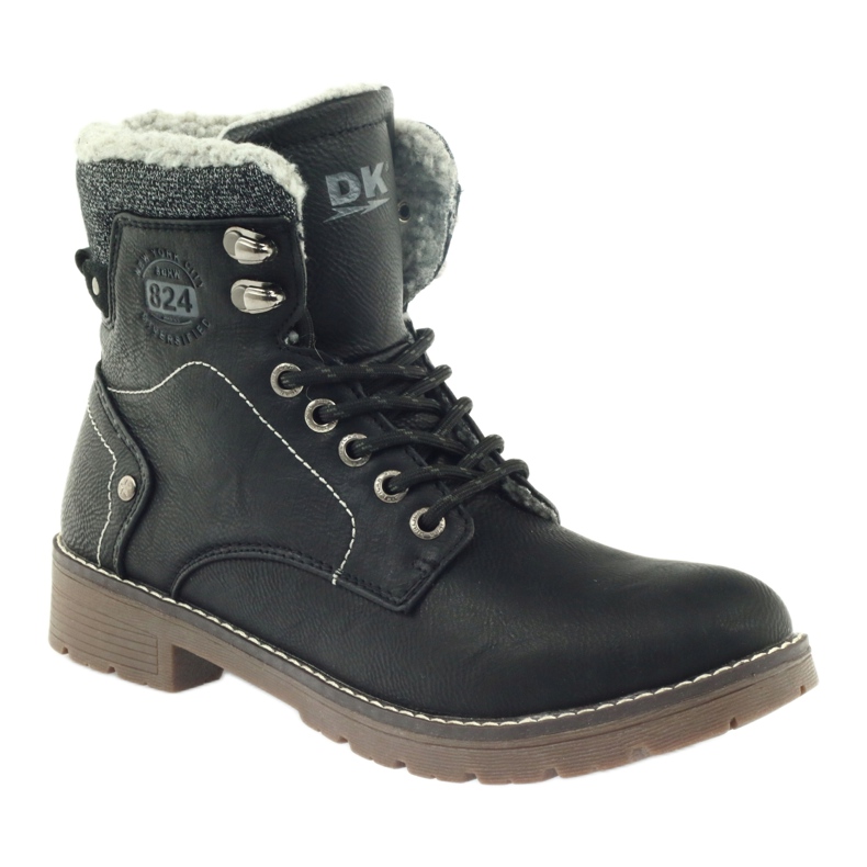 Bottines noires à lacets DK2025 le noir 1