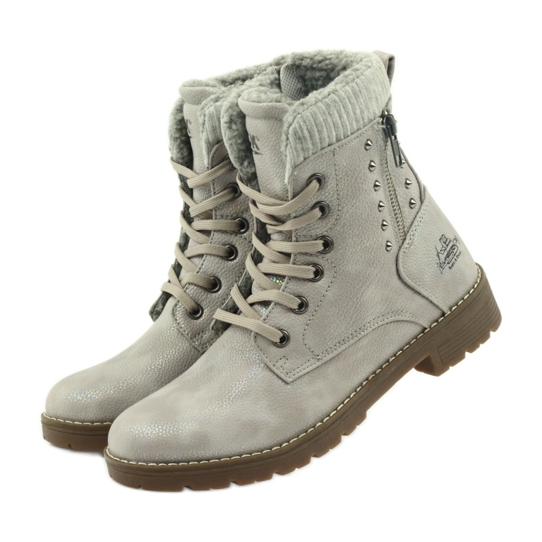 DK Boots Timberki sur fourrure gris perle 3