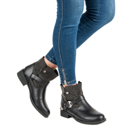 Bottes rock femme noir 1