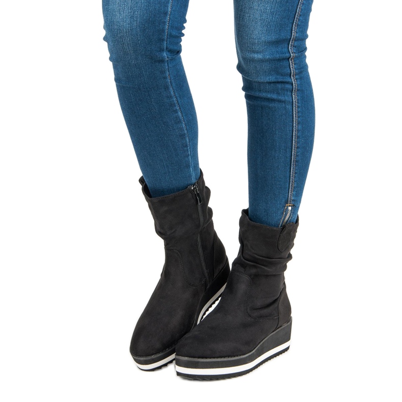 Primavera Bottines compensées noires le noir 1