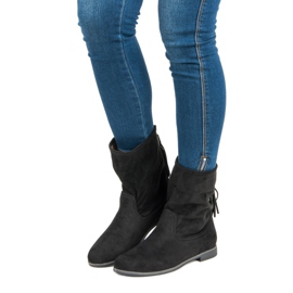 Weide Bottines bohèmes en daim le noir 5