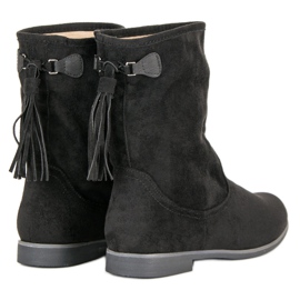 Weide Bottines bohèmes en daim le noir 9