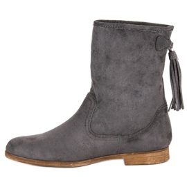 Weide Bottines bohèmes en daim gris 10