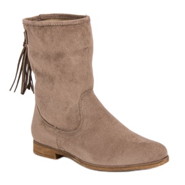 Weide Bottines bohème en daim brun 11