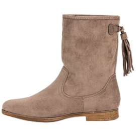 Weide Bottines bohème en daim brun 12