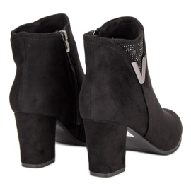 Bottines en daim noir 1