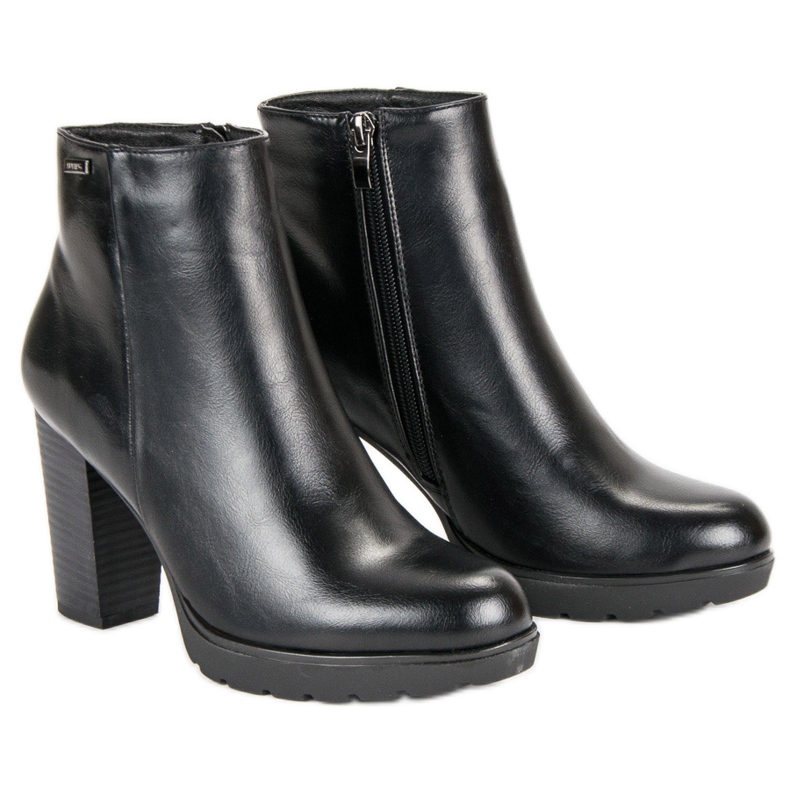 Weide Bottines noires sur le poteau 1