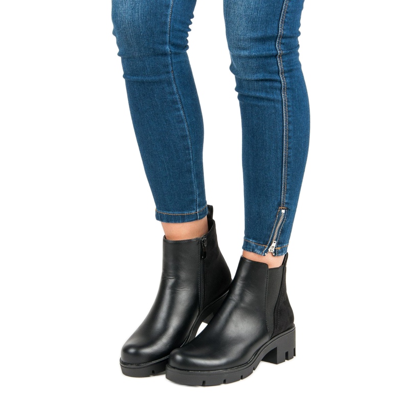 Lucky Shoes Bottes d'automne confortables le noir 1 Lucky Shoes Bottes d'automne confortables le noir 1