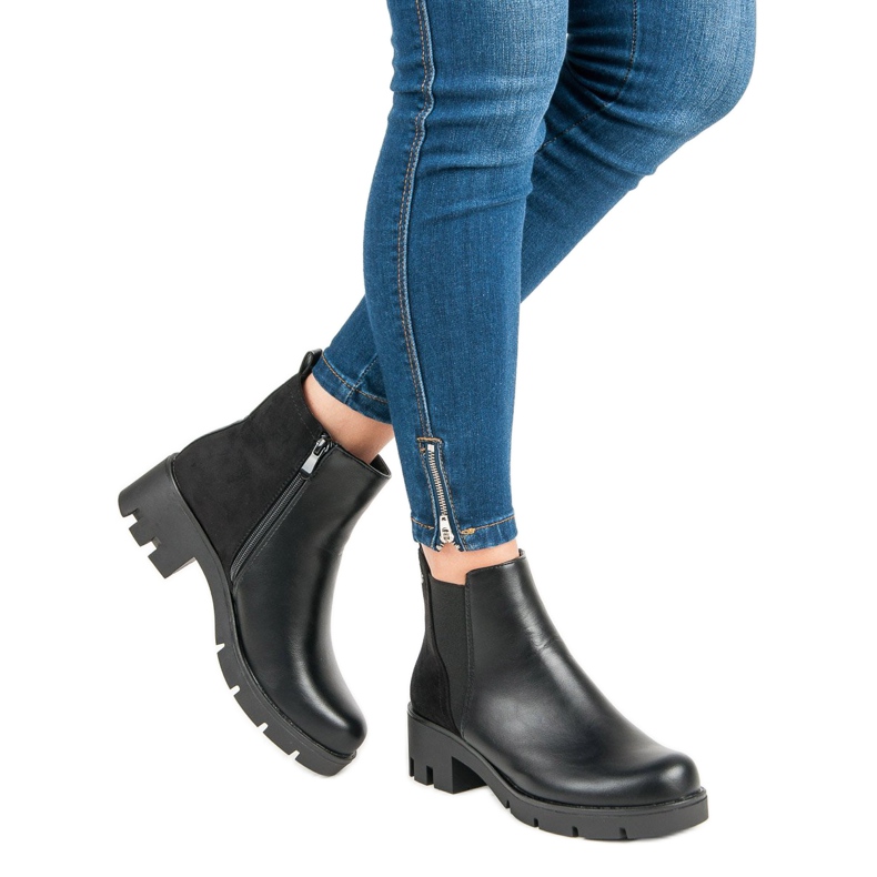 Lucky Shoes Bottes d'automne confortables noir 2
