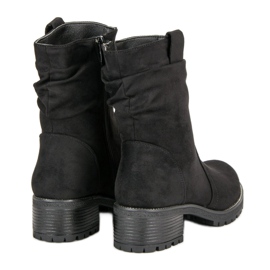 Lucky Shoes Travailleurs du daim le noir 1