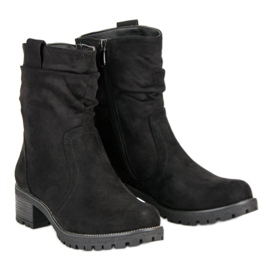 Lucky Shoes Travailleurs du daim le noir 2