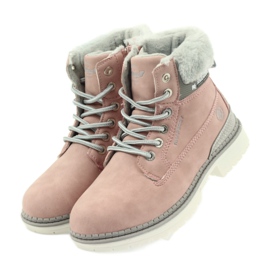 American Club Bottes américaines bottines bottes d'hiver 708122 gris rose 3 American Club Bottes américaines bottines bottes d'hiver 708122 gris rose 3