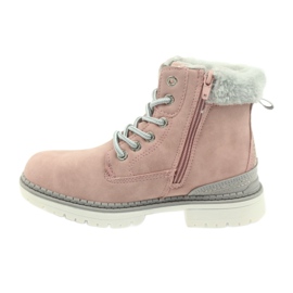 American Club Bottes américaines bottines bottes d'hiver 708122 gris rose 2