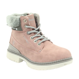 American Club Bottes américaines bottines bottes d'hiver 708122 gris rose 1 American Club Bottes américaines bottines bottes d'hiver 708122 gris rose 1