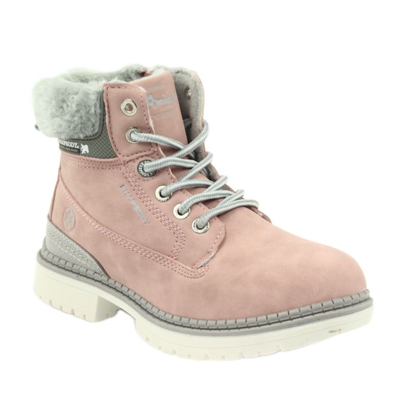 American Club Bottes américaines bottines bottes d'hiver 708122 gris rose 1 American Club Bottes américaines bottines bottes d'hiver 708122 gris rose 1
