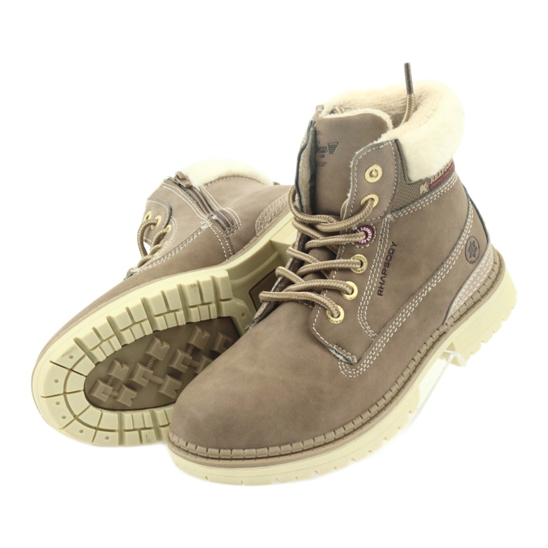 American Club Bottes américaines bottines bottes d'hiver 708122 brun 4